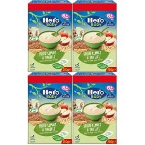 Hero Baby Kaşık Maması 250GR Sütlü Elmalı 8 Tahıllı (Avantaj Pk) (4 Lü Set)