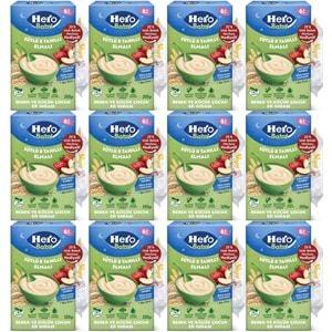 Hero Baby Kaşık Maması 200GR Gece Sütlü Elmalı 8 Tahıllı + Islak Mendil Hediye (12 Li Set)
