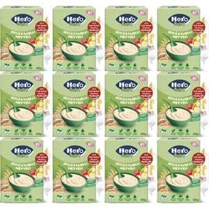 Hero Baby Kaşık Maması 200GR Sütlü 8 Tahıllı Meyveli + Islak Mendil Hediye (12 Li Set)