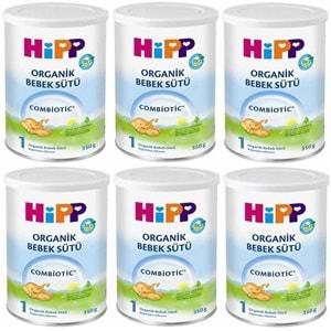 Hipp Organik Combiotic Bebek Sütü 350GR No:1 (6 Lı Set)