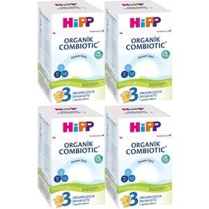 Hipp Organik Combiotic Bebek Devam Sütü 800GR No:3 (9. Aydan İtibaren) (4 Lü Set)