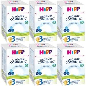 Hipp Organik Combiotic Bebek Devam Sütü 800GR No:3 (9. Aydan İtibaren) (6 Lı Set)