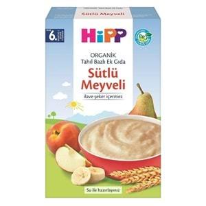 Hipp Organik Sütlü Meyveli Tahıl Bazlı Kaşık Maması 250Gr (2 Li Set)