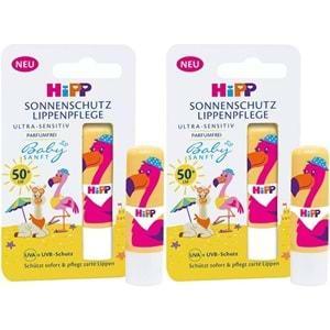 Hipp Babysanft Güneş Koruyucu Dudak Nemlendiricisi Ultra Sensıtıv 4.8GR (Sarı-Pembe) (2 Li Set)