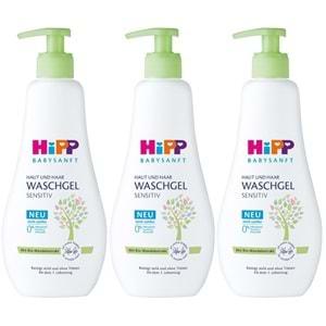 Hipp Babysanft Bebek Saç ve Vücut Banyo Jeli/Waschgel Sensıtıv 400ML (3 Lü Set)