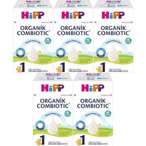 Hipp Organik Combiotic Bebek Sütü 600GR No:1 (0-6 Ay) (5 Li Set)