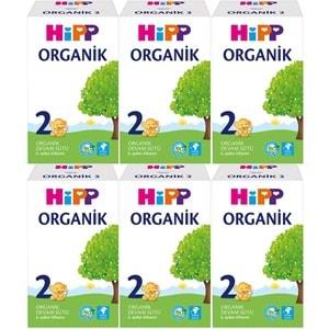 Hipp Organik Devam Sütü 600GR No:2 (6. Aydan İtibaren) (6 Lı Set)