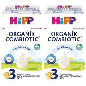 Hipp Organik Combiotic Devam Sütü 600GR No:3 (1 Yaşından İtibaren) (2 Li Set)