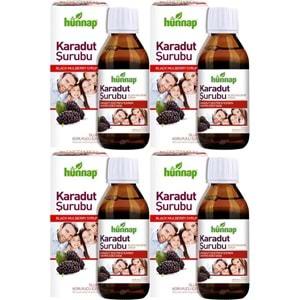 Hünnap Karadut Şurubu 50ML (4 Lü Set)