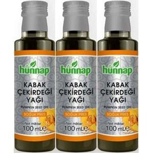 Hünnap Kabak Çekirdeği Yağı 100ML (Soğuk Press) (3 Lü Set)