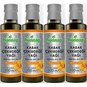 Hünnap Kabak Çekirdeği Yağı 100ML (Soğuk Press) (4 Lü Set)