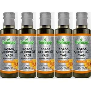 Hünnap Kabak Çekirdeği Yağı 100ML (Soğuk Press) (5 Li Set)