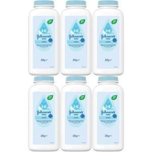 Johnsons Baby Bebek Pudrası 200GR Klasik (%99 Doğal) (6 Lı Set)
