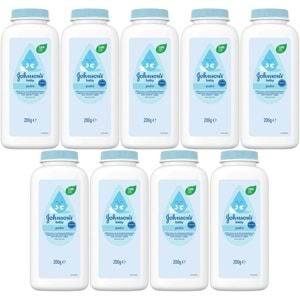 Johnsons Baby Bebek Pudrası 200GR Klasik (%99 Doğal) (9 Lu Set)
