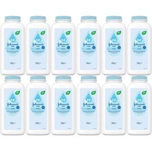 Johnsons Baby Bebek Pudrası 200GR Klasik (%99 Doğal) (12 Li Set)