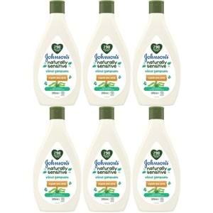 Johnsons Baby Vücut Şampuanı 395ML Natural Sensitive (Organik Aloe Veralı) (6 Lı Set)