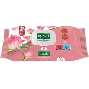 Komili Islak Havlu Mendil 90 Yaprak Karma 4 Lü Set (Okyanus Esintisi-Gül Kokulu) 360 Yaprak