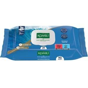 Komili Islak Havlu Mendil 90 Yaprak Karma 8 Li Set (Okyanus Esintisi-Gül Kokulu) 720 Yaprak