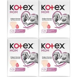 Kotex Mom Lohusa Külodu - Külot Bez L - Large - Büyük / XL - Extra Large - 32 Li Set (4PK*8)