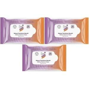 Lux Makyaj Temizleme Mendili Havlu 60 Yaprak (3PK*20)