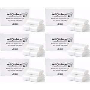 Mandaş Tommee Tippee Twist & Click Çöp Poşeti Tam Uyumlu Yerli (3 Lü Yedek Set) KOVASIZ (6 Lı Set)