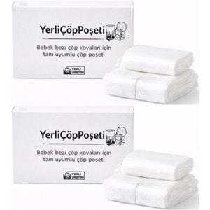 Mandaş Tommee Tippee Twist & Click Çöp Poşeti Tam Uyumlu Yerli (3 Lü Yedek Set) KOVASIZ (2 Li Set)