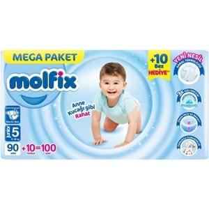 Molfix Bebek Bezi Beden:5 (11-18KG) Junior 200 Adet Mega Ekonomik Fırsat Pk