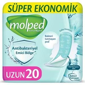 Molped Antibakteriyel Hijyenik Ped Uzun 120 Adet Süper Ekonomik Pk (6PK*20)