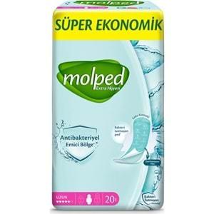 Molped Antibakteriyel Hijyenik Ped Uzun 180 Adet Süper Ekonomik Pk (9PK*20)