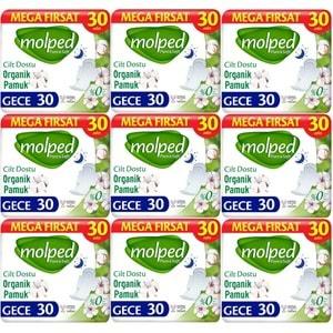 Molped Pure&Soft Hijyenik Ped Gece 270 (9PK*30) Adet Mega Pk