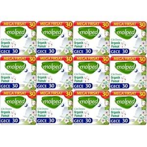 Molped Pure&Soft Hijyenik Ped Gece 360 (12PK*30) Adet Mega Pk