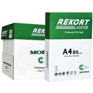 Mopak Rekort A4 80GR/M2 Fotokopi Kağıdı 10000 Adet (20PK*500)