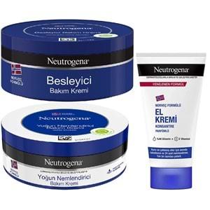 Neutrogena El Bakım Kremi 450ML Karma 3 Lü Set (Besleyici Bakım,Yoğun Bakım,Parfümlü)