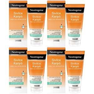 Neutrogena Sivilce Karşıtı Yağsız Yüz Nemlendiricisi 50ML (4 Lü Set)