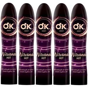 Okey Kayganlaştırıcı Jel 100ML Nirvana Hot (5 Li Set)