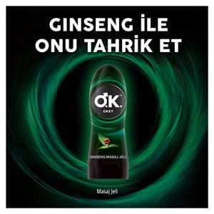 Okey Kayganlaştırıcı Jel Karma (Çilekli 100ML) - (Masaj Jeli 200ML Ginseng) (2 Li Set)