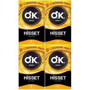 Okey Prezervatif 80 Adet Hisset Ekonomik Pk (4 Lü Set)