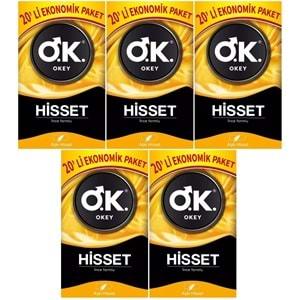 Okey Prezervatif 100 Adet Hisset Ekonomik Pk (5 Li Set)