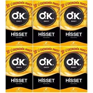 Okey Prezervatif 120 Adet Hisset Ekonomik Pk (6PK*20)