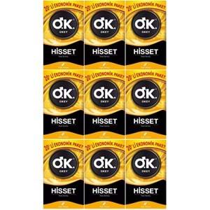 Okey Prezervatif 180 Adet Hisset Ekonomik Pk (9PK*20)