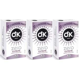 Okey Prezervatif 60 Adet Zero Extreme Ekonomik Pk (3PK*20)