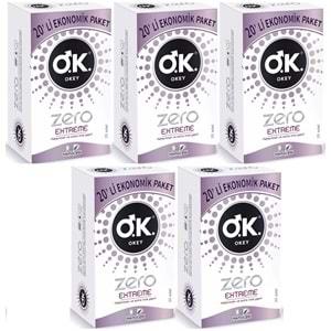 Okey Prezervatif 100 Adet Zero Extreme Ekonomik Pk (5PK*20)