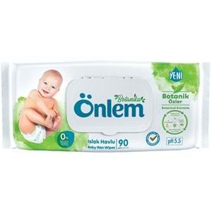 Önlem Islak Havlu Mendil 90 Yaprak Botanika Özlü (24 Lü Set) Plastik Kapaklı 2160 Yaprak