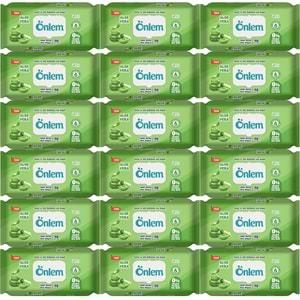 Önlem Islak Havlu Mendil 90 Yaprak Aloe Vera Plastik Kapaklı (18 Li Set) (1620 Yaprak)