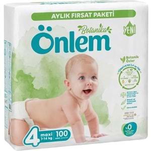 Önlem Bebek Bezi Botanika Beden:4 (4-9KG) Maxi 400 Adet Aylık Avantaj Fırsat Pk