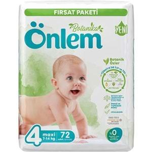 Önlem Bebek Bezi Botanika Beden:4 (4-9KG) Maxi 216 Adet Aylık Fırsat Pk