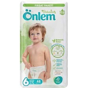 Önlem Bebek Bezi Botanika Beden:6 (15+KG) Extra Large 144 Adet Aylık Fırsat Pk