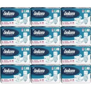Önlem Hasta Bezi Bel Bantlı Tekstil Yüzey L - Large - Büyük 360 Adet (12PK*30)