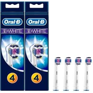 Oral-B Diş Fırçası Yedek Başlığı 3D White Siyah 8 Adet (2PK*4)