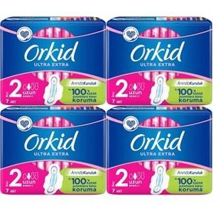 Orkid Hijyenik Ped Ultra Extra Koruma Uzun 28 Adet (4PK*7)